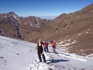 Snow towards the summit